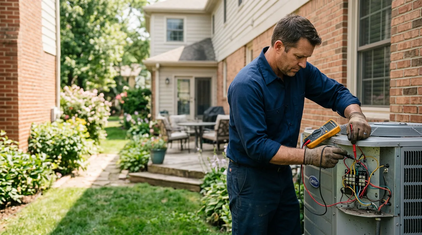 HVAC technician working near Goodfield, IL